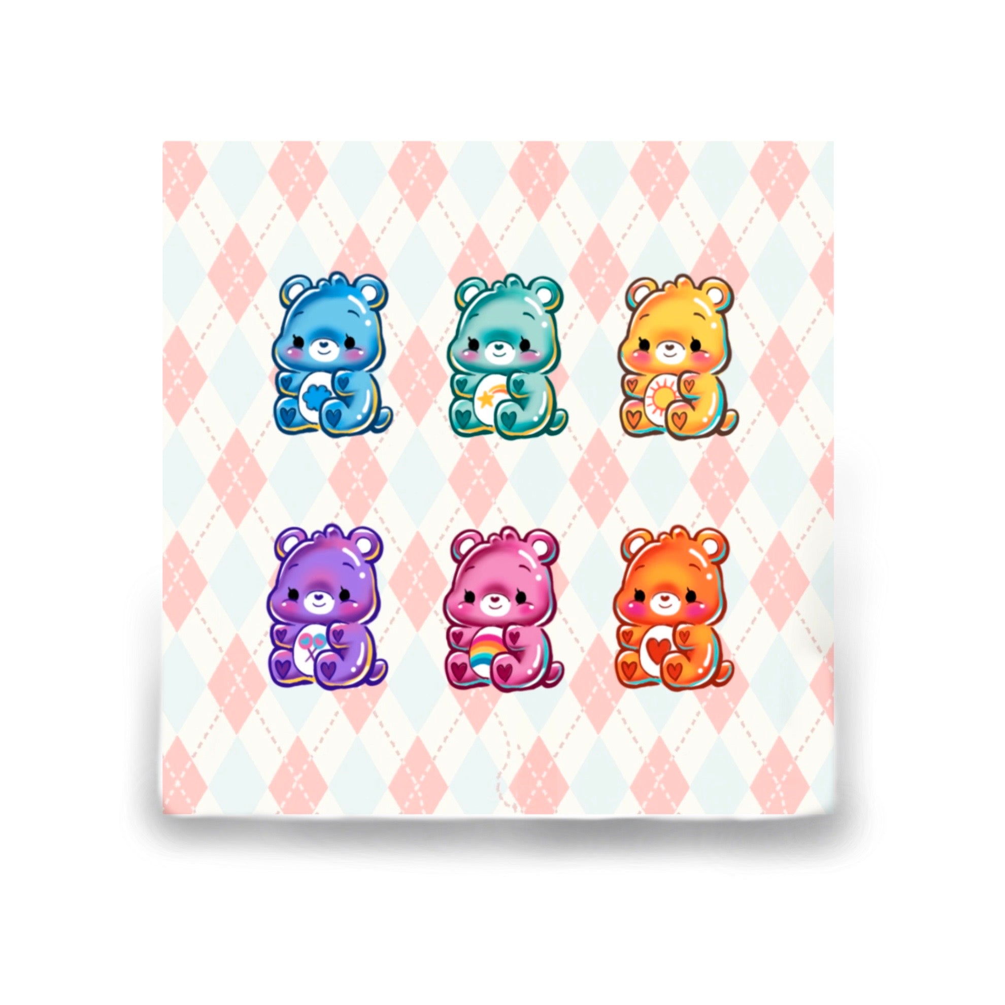 [QIQI TATTOO] Care Bear Gummies Set - Sticker Sheet