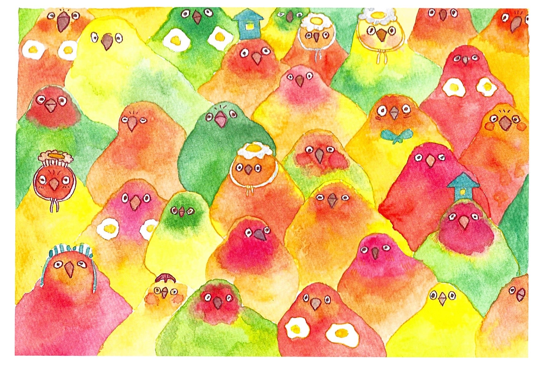 [ATHENA] 4" x 6" print -Fruity birds print