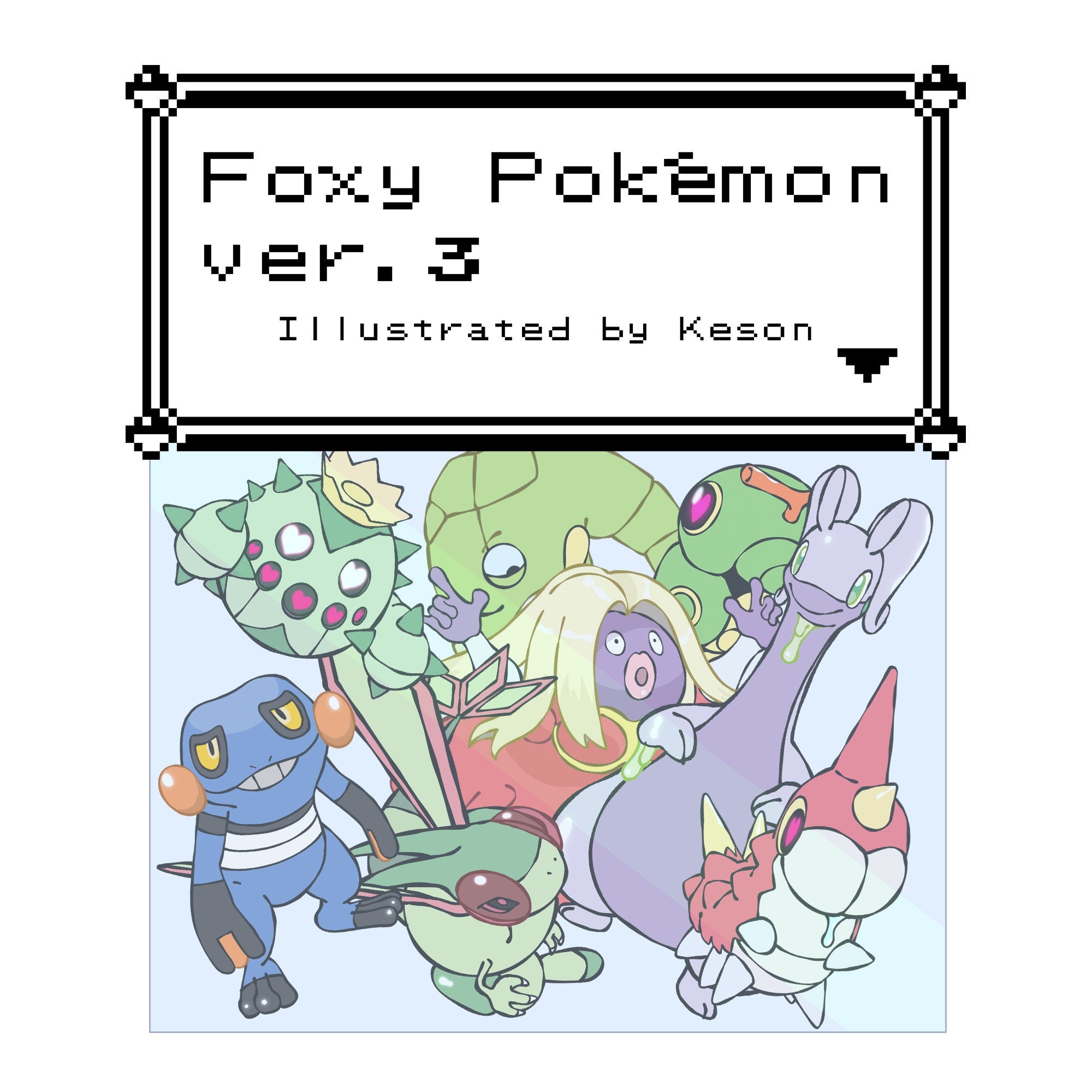 [Keson]Foxy Pokémon sticker pack - Foxy set (all 3 versions)