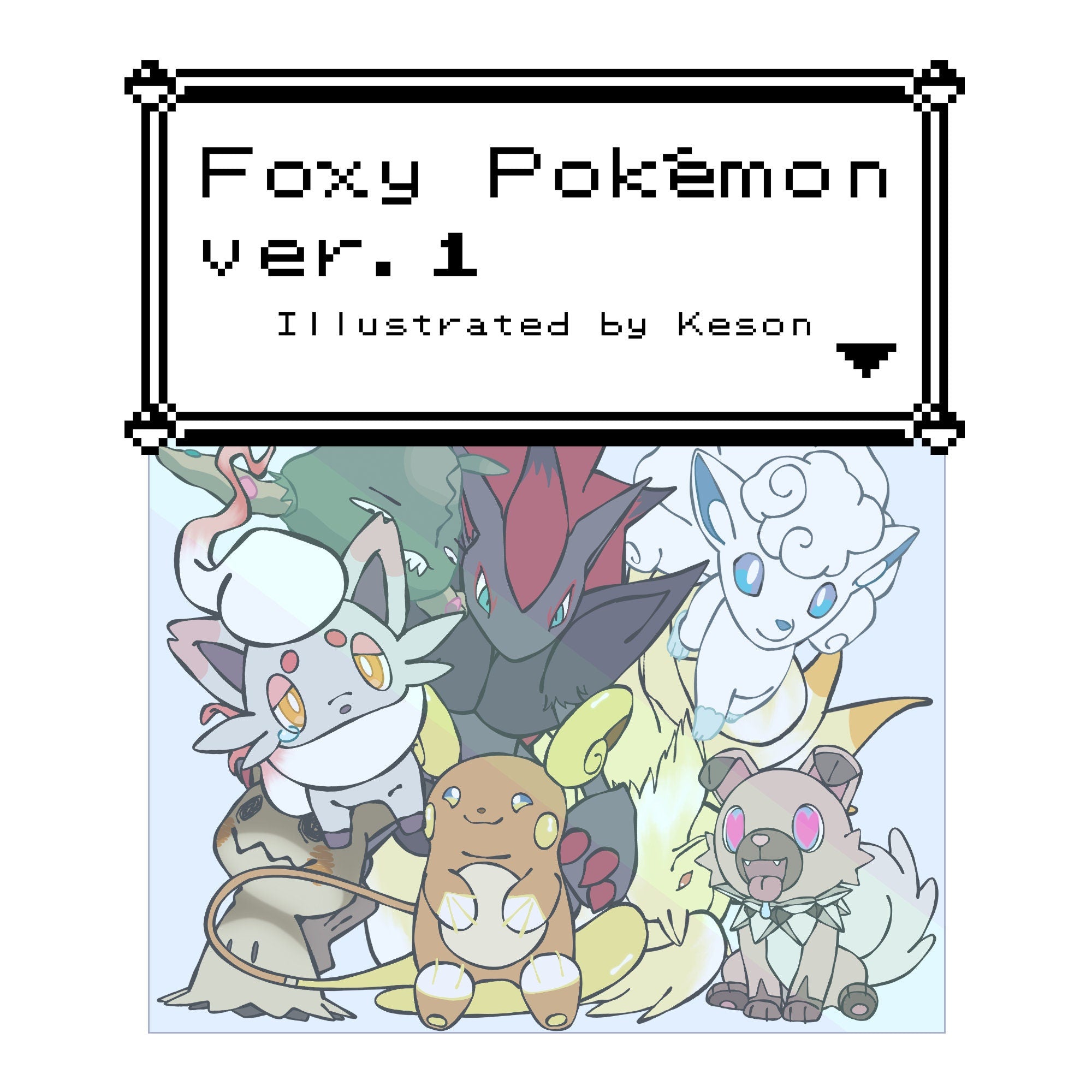 [Keson]Foxy Pokémon sticker pack - Ver. 1