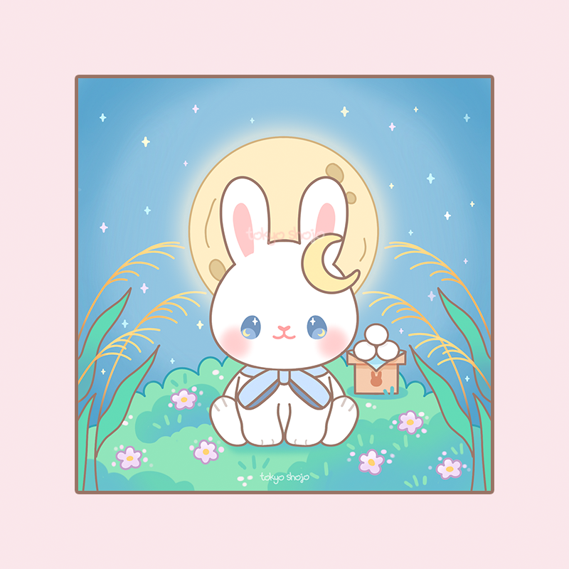 [Tokyo Shojo] Tsuki the Bunny 5"x5" Art Print