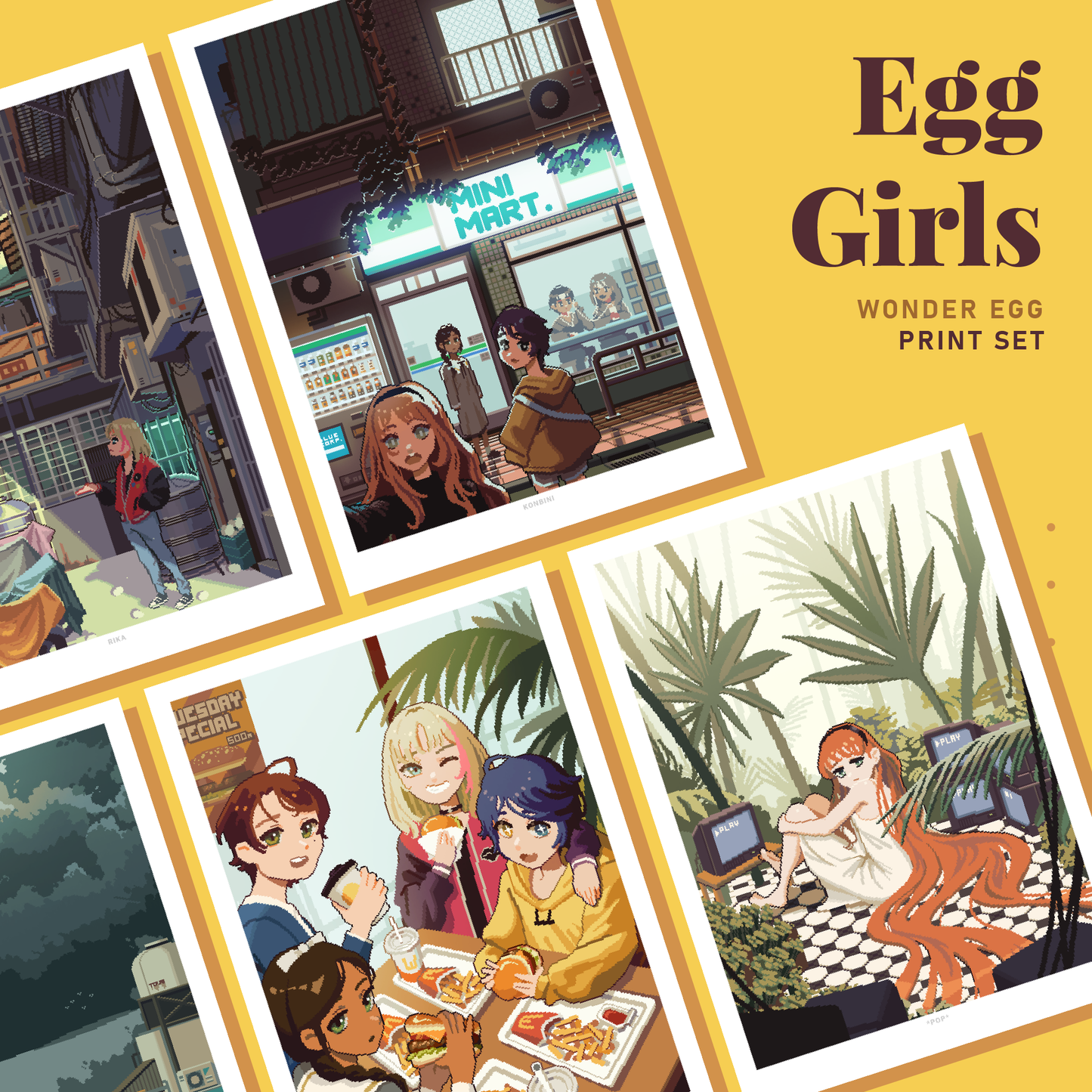 [OnionLabs] Egg Girls Print Set