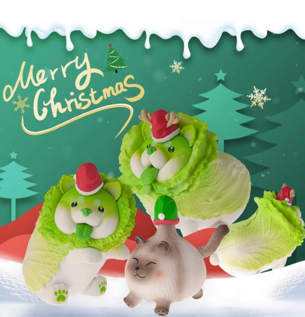 [DODOWO] Cabbage Dog - Christmas Limited Edition Art Toy