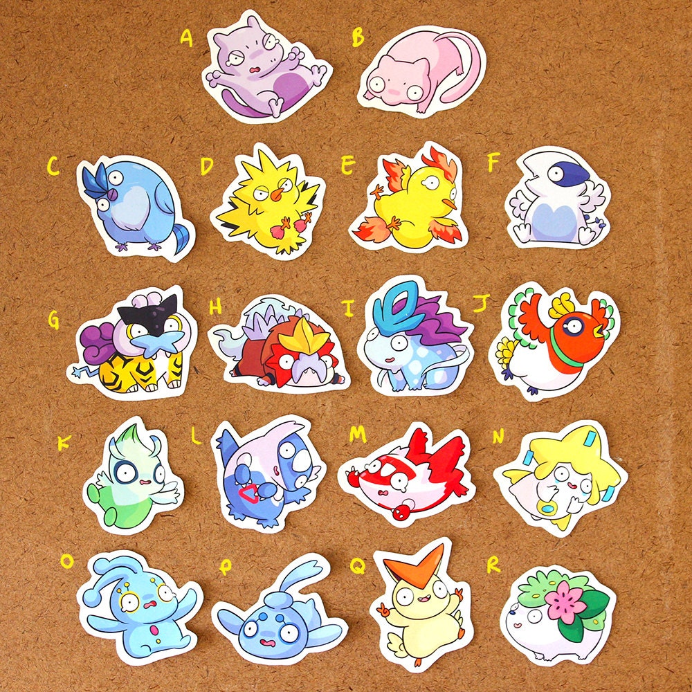 [Papricots] legendary pokemon stickers (dogs, brids)