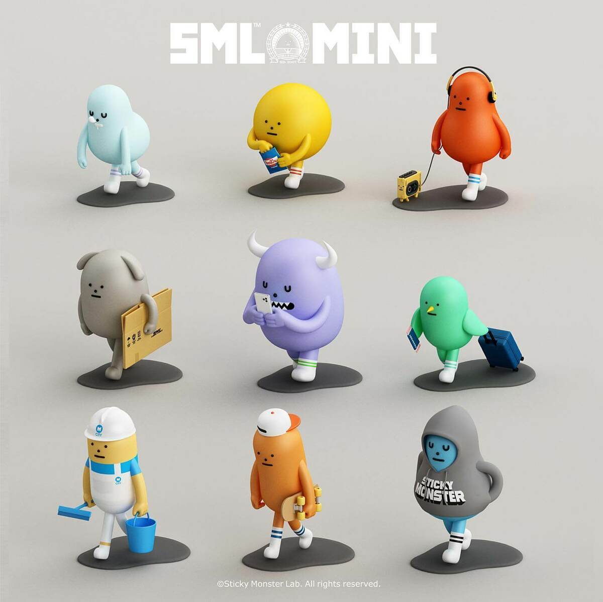 [XINGHUI CREATIONS] STICKY MONSTER LAB - Walking Series Blind Box